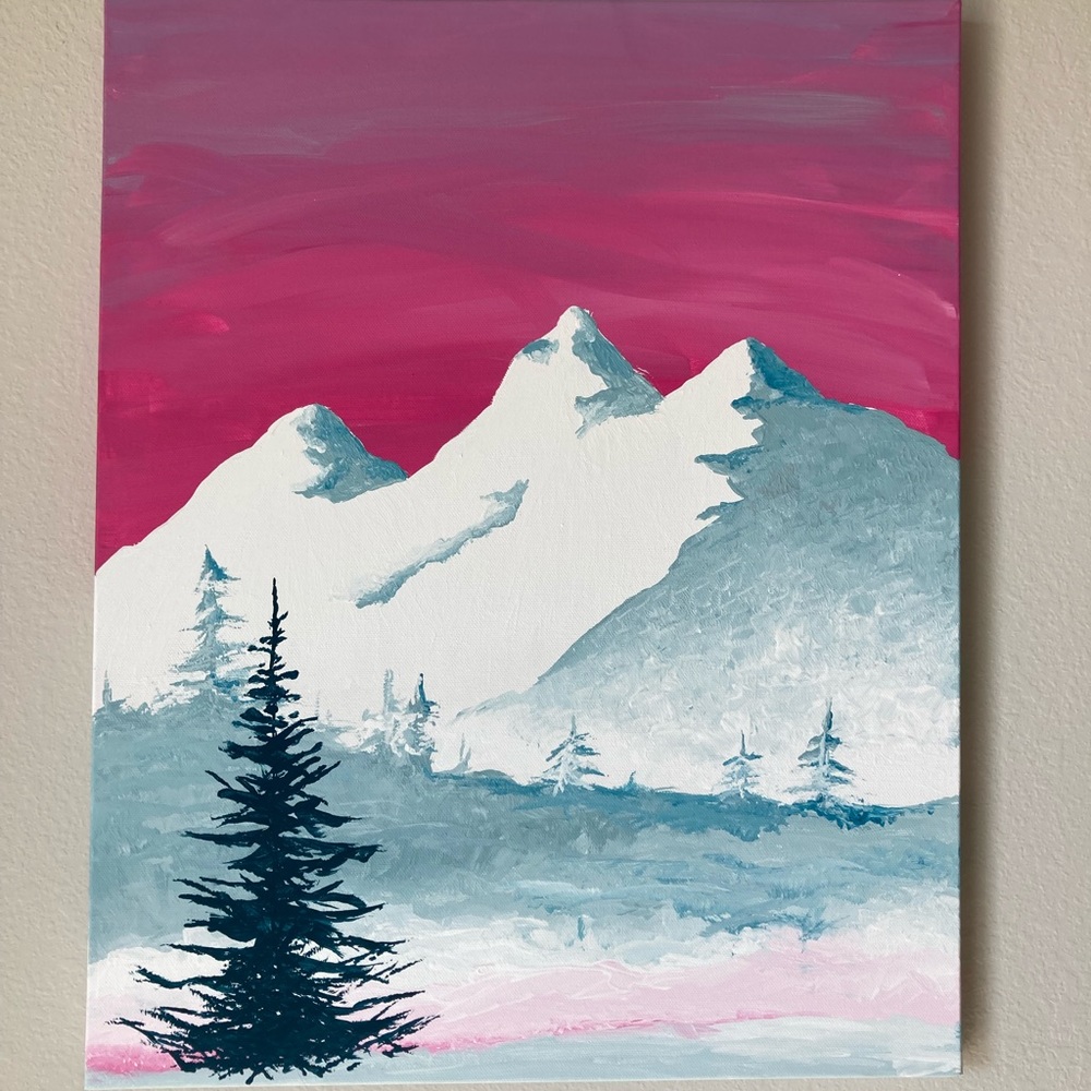Canvas art. Acrylic paint.